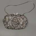 Rose Flower Crystal Purses Sparkly Rhinestone Evening Clutch for Women Wedding Party Cocktail Handbags