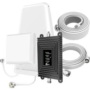 Home Cell Phone Signal Booster ATT Verizon 5G Phone Signal Booster Compatible with All US Carriers Band 2,4,5,12,13,17,25,66 Cell Signal Booster Boosts 5G 4G LTE Up to 4,000sq.ft FCC Approved