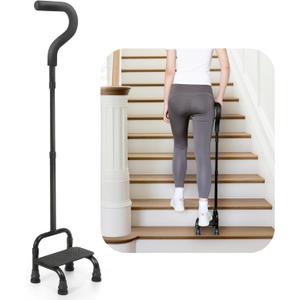 Adjustable Stair Climbing Assist Cane for Seniors, Half Step Assist Aid for Walking Up Down Stairs, Portable Stair Lift Cane, Step Stair Walking Aid, Stability Walking Sticks for Balance & Safety