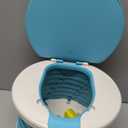 portable, foldable potty seat for toddler, Training Toilet Seat Emergency Toilet for Car, Camping, Outdoor, indoor (light blue, small)