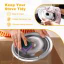 Drip Pans Electric Stove Drip Pans, Chrome Stove Drip Pans Replacement Compatible for Most Plug-in Electric Ranges include Silver 2 * 6in and 2 * 8in