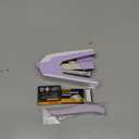 Effortless Stapler for Desk with 40-50 Sheet Capacity, 2000 Staples, 1-Touch Stapling, Ergonomic & Easy to Load Desktop Staplers, Heavy Duty Stapler, and Magnetic Staple Remover, Purple