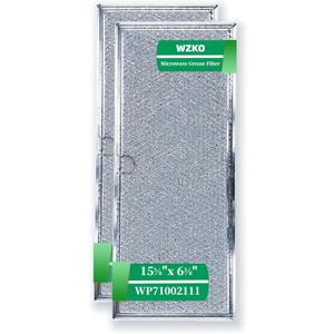 71002111 Range Hood Grease Filter for WP71002111 Y715290 580029 Microwave Oven Aluminum Mesh Grease Filter 15 5/8" x 6 3/8" Pack 2