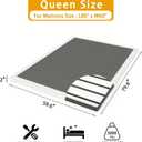 LUMUNANCE Queen Box Spring 2 Inch Low Profile Metal Box Spring Queen Size Bed Base, Mattress Foundation with Fabric Cover, Easy Assembly