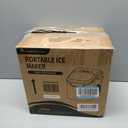 EUHOMY Countertop Ice Maker Machine with Handle, 26lbs in 24Hrs, 9 Ice Cubes Ready in 6 Mins, Auto-Cleaning Portable Ice Maker with Basket and Scoop, for Home/Kitchen/Camping/RV. (Black) (11.57"D x 11.42"W x 8.74"H)