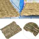 Hamiledyi Rabbit Grass Mat Bunny Natural Straw Woven Bed Small Animal Cages Hay Mat Sleeping Chewing Nesting and Toys for Guinea Pig Chinchilla Squirrel Hamster Cat Dog (18pcs Rabbit Grass Mat)