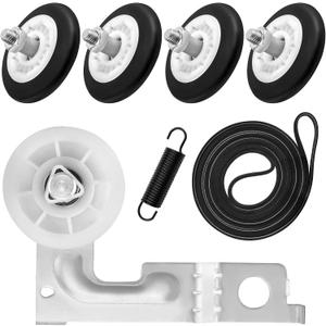 DLE2050W DLE5977W DLE3170W DLEX5170W DLE5955W DLE0442W DLGX7188RM Dryer Roller Kit for LG Kenmore, 4581EL2002L 4581EL2002C Dryer Drum Roller 4400EL2001F Dryer Belt and 4561EL3002A Dryer Idler Pulley