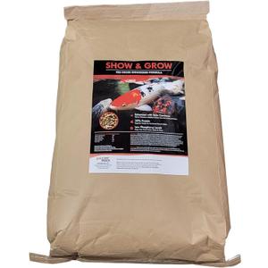 HALF OFF PONDS Show & Grow Koi Fish Food - 50 lb Floating Pellets, 5mm Size - Goldfish Food for Ponds - 35% Protein with Beta Carotene & Vitamins - Enhances Color Vibrancy & Body Definition (50 Pound (Pack of 1))
