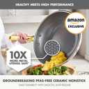 GreenPan Hybrid APEX 11" Tri-Ply Stainless Steel Wok, Ceramic Nonstick Pan