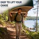 40'' Extra Long Canoe Yoke Carrying Yoke Fits Most Boats Comfortable Portage Support Clear Finished Curved Wood with Beam Ergonomic Shoulder in Enhanced Frame Rigidity for Durable Usage, 40 inch/101.6 cm