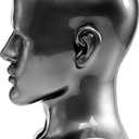 Peohud Male Mannequin Head, Professional Manikin Head, Bald Training Head for Display Wigs, Hats, Sunglasses, Headphone