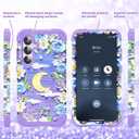 for Galaxy S25 Plus 5G Case,3 in 1 Oil Painting Flower Pattern Heavy Duty Protection Silicone Rubber Bumper+Hard Plastic Protective Cover for Samsung Galaxy S25 Plus,Purple/Yellow