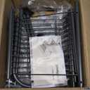 Rolling Laundry Cart with Wheels, 3-Tier Laundry Caddy Between Washer and Dryer, Heavy Duty Rolling Laundry Basket with 45L Bag for Narrow Space Laundry Room, Bathroom, Bedroom, Gray (Grey)