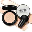 Hush makeup foundation glow makeup foundation for older women – Korean Warm Tone CC Mushroom Air glow Foundation, Full Coverage LongLasting BB Cream cushion foundation, Natural Radiant Finish
