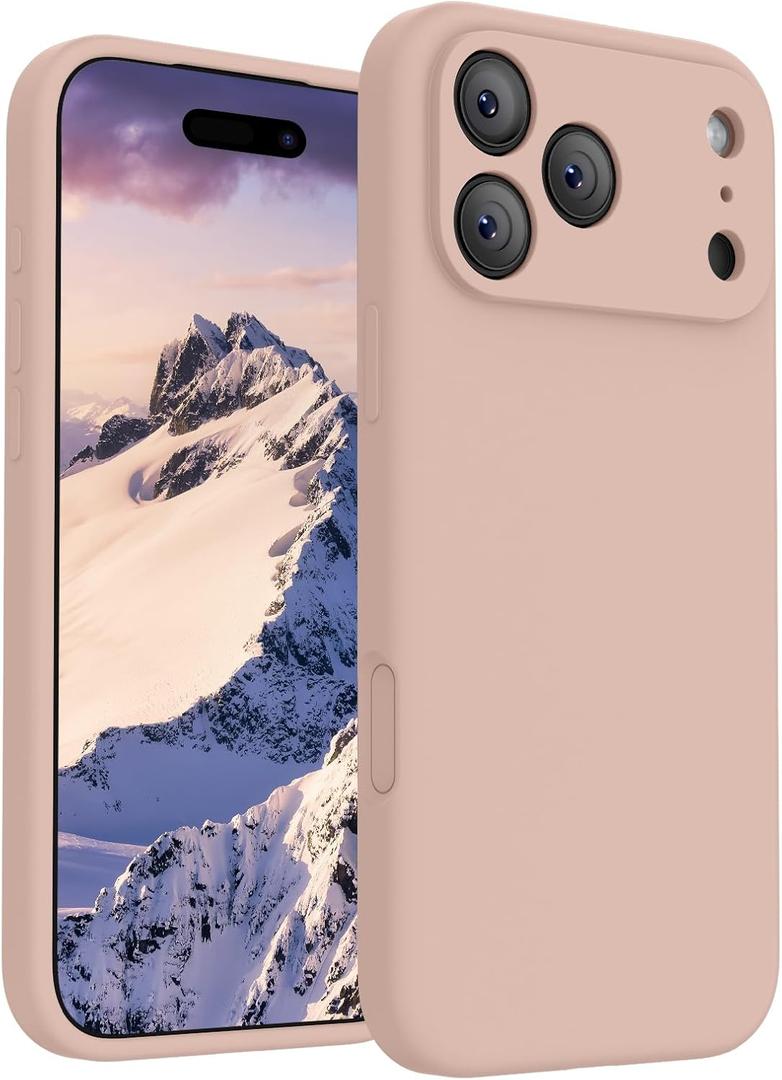 FireNova Magnetic for iPhone 17 Pro Max Case, Compatible with MagSafe, [Integrated Silicone Camera Control Button] [Camera Protection] Anti-Scratch Microfiber Lining Phone Case, 6.9", Pinksand