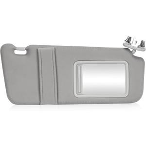 Right Passenger Side Sun Visor with Light Fit for Toyota Camry with Sunroof 2007 2008 2009 2010 2011 Gray Replace # 74310-06750-E0