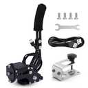 Lanotech PC/PS4/PS5 USB 64Bit Handbrake kits For PC SIM Racing Games, For Logitech G29 Simulate Linear Handbrake computer,with Fixing Clip and Plate (BLACK)