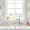 Safiyya Floral Peel and Stick Wallpaper Boho Contact Paper 17.3" x 197" Removable Self Adhesive Waterproof Wallpaper for Bathroom and Bedroom Botanical Modern Wall Paper Pink