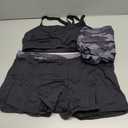 Aqua Eve 3 Piece Tankini Swimsuit for Women Tank Bathing Suit with Shorts Open Back Athletic Swimwear (XX-Large, Camo)
