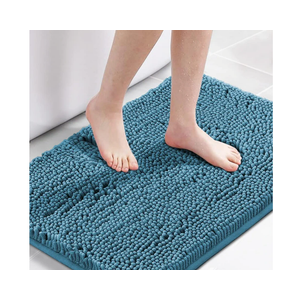 H.VERSAILTEX Bath Mat Bathroom Rug Bath Rugs for Bathroom Non Slip Bath Mats Extra Thick Chenille Rug 17" x 24" Absorbent Soft Shaggy Washable Dry Fast Plush Rugs for Bathtubs - Dark Teal