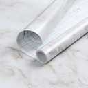 Homein Marble Contact Paper 35.4"×78.7", Peel and Stick Countertops Wallpaper Waterproof Self Adhesive Wall Paper Roll for Cabinets Drawers Kitchen Old Furniture, Modern Matte White/Gold, Pack of 2 