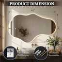 Irregular LED Bathroom Mirror with Lights, Backlit Vanity Mirror for Wall