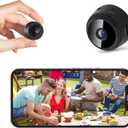 Hidden Camera-WiFi Wireless Cam-Nanny Camera-Spy Cameras-1080P HD Night Vision Baby Cam - Surveillance Cameras with Motion Detection and Night Vision,Compatible with Smart Phones-Black