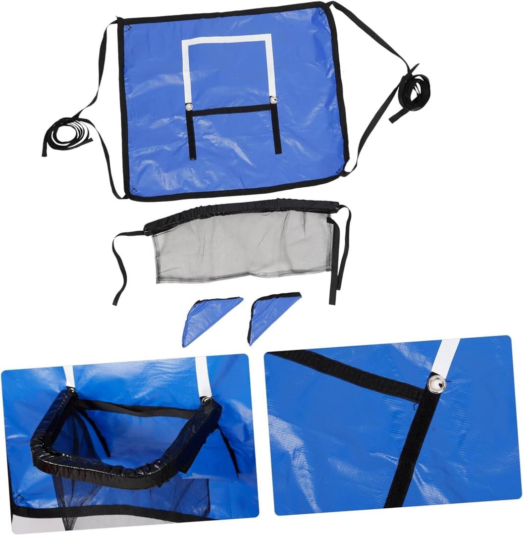 justjump Fieness Basketball Hoop for Tranpoline for Family Fun and Fitness, Frost Blue