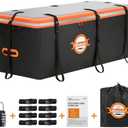 Sailnovo Hitch Cargo Carrier Soft Shell Bag Waterproof 20 Cubic Feet Cargo Bag for Hitch Carrier, PVC Trailer Hitch Storage Bag with 8 Reinforced Straps & Combination Lock & Storage Bag