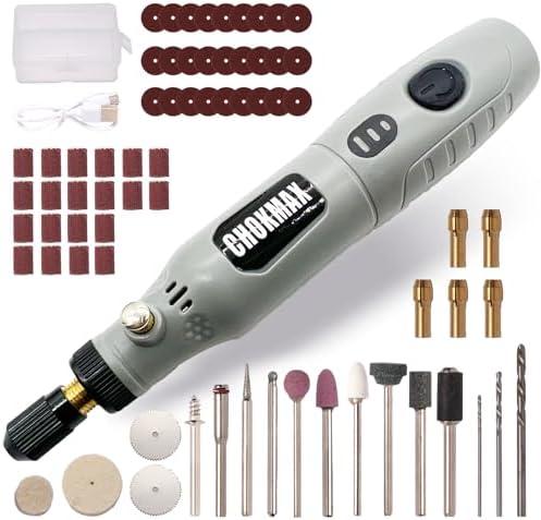 CHOKMAX Cordless Rotary Tool, 3-Speed Grinder Kit with 72 Accessories, Type-C Charging Art Craft Tool for Cleaning, Sanding, Polishing, Drilling and Small DIY Crafts