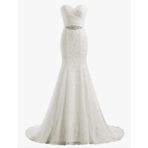 Women's Lace Mermaid Bridal Wedding Dresses, Size 16