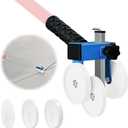 Backer Rod Insertion Tool, Depth-Adjustable with Auxiliary Wheels, Equipped with 4 Interchangeable Wheels, for Concrete Joint Sealing, Road Construction and Construction Projects