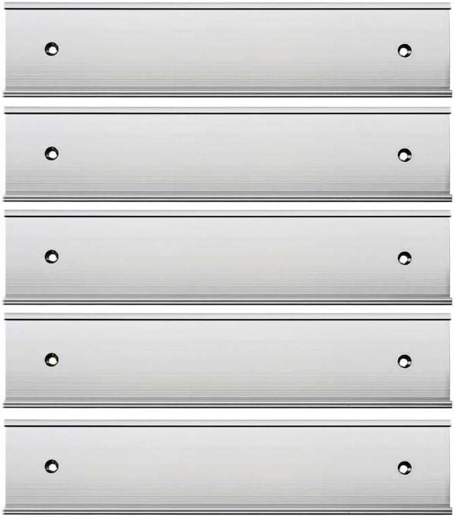 Nameplate Holder Wall or Door 5Pack (Silver, 2 8)