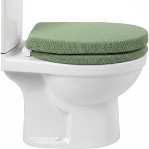 Soft Microfiber Toilet Seat Cover & Lid Cover, Machine Washable Toilet Lid Covert with Non-Slip Backing, Fits Most 18-19.5" L x 14-16" W Round, Elongated & Oblong Toilets,Flexible Sage Green