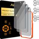 Ailun 3 Pack Privacy Screen Protector for iPhone 16 Pro Max [6.9 inch]+ 3 Pack Camera Lens Protector,Dynamic Island Compatible,Anti Spy Tempered Glass[9H Hardness]-HD