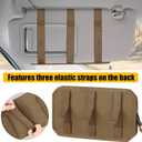 Car Sun Visor Organizer, Tactical Sunvisor Organizers Storage Covers for Trucks, Molle Panel with Pockets Zipper Visor Storage Pouch Accessories, Fits Most Vehicles, SUVs & Jeeps (CB)
