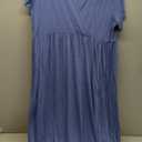 Women's Maternity Maxi Dress Short Sleeve Ruched V Neck Pregnancy Clothes for Summer Going Out Dresses, Size: 2XL
