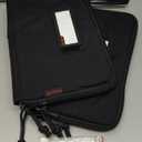 2-Pack Soft Pistol Cases Handgun Case Soft Pistol Rug Case Tactical Handgun Storage Pouch with for Hunting Shooting Range Sports Home storage3 of ID Patches Included (Black)