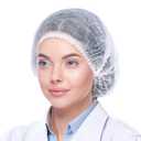 120 Pcs Disposable Bouffant Caps, 21 Inches Hair Nets for Women and Men, Polypropylene Non-Woven Hair Nets for Food Service Workers, Labs, Hospital, Salon, Kitchen (White)