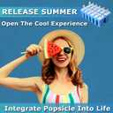 Silicone Popsicle Molds 12-cavity, DIY Ice Pop Mold for Kids Adult Teens, Ice Cream Molds for Party Yogurt Juice Smoothies Sticks
