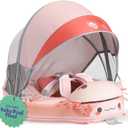 MAMBOBABYFLOAT Sunny Navigator Baby Pool Float with Canopy  Safe, Comfortable, Adjustable Axolotl Pool Float w/Sun Protection, Air-Free Foam Technology, 5-Way Buckle System