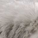 Carvapet 2x3 Small Faux Sheepskin Fur Rug - Grey Soft Fluffy Shaggy Area Carpet, Fuzzy Throw Rug and Plush Chair Cover for Bedroom Living Room Nursery