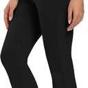 Foucome Women's Maternity Pants for Work Over The Belly Bootcut Dress Pants Stretch Pregnancy Trousers (Black, L)