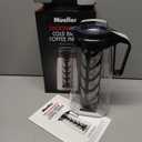 Cold Brew Coffee Maker, 64 oz Tritan Fortified Pitcher, Pour Spout Handle Lid, Resilient & Leak-Proof for Iced Coffee Tea (Clear White)