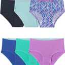Fruit of the Loom Girls' Breathable Underwear (14, Brief - 6 Pack - Assorted Pack 1)