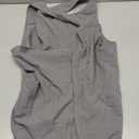 Shortened Design Apron, Japanese Style Soft Cotton Linen Apron with Two Side Pockets, X Cross Halter Aprons, Kitchen Cooking Clothes Gift for Women DIY Project, Crafting, Cooking, Baking  (Light Gray), Style: 1# Style-rounded Edge