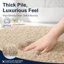 OLANLY Microfiber Large Bathroom Rugs 70x46, Soft Absorbent Bath Mat, Sand