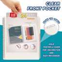 H4D 24 Pocket Morandi Color Spiral Multi Pocket Folder Poly Project Organizer