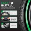 Hycline 2 Pack Fat Tire Liners, 110mm Wide TPU Puncture Proof Inserts for 20/24/26x4.0 Inch Fat Bike & E-Bike Tires, Durable Anti-Flat Tube Protectors for Smooth Rides