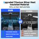 KUST Upgraded 2 Pack Retractable Automotive Sunshade Car Window Sunshades (Not fit for Truck), Adjustable Auto Thickened Sunshade, Car Accessories for All Season, Black and Silver, Blocks UV Rays